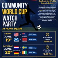 Community World Cup Watch Party at Kilroy Square thumbnail