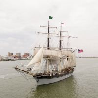 HISTORIC 1877 TALL SHIP ELISSA DEPARTS TEXAS FOR BOSTON DURING NATIONAL SAIL 250 TOUR  thumbnail