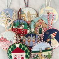 Round Ornament Needlepoint Finishing Class  thumbnail