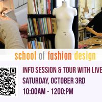 School of Fashion Design: Info Session & Tour with Live Demos! thumbnail
