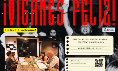 Thumbnail for ¡Viernes Felices!: free in-person Spanish convo practice