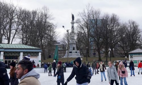 Thumbnail for Skating With Friends: FREE ice skating day at the Frog Pond