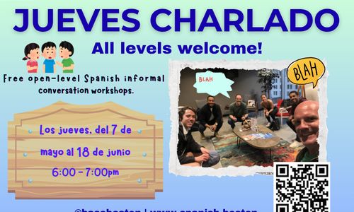 Thumbnail for ¡Jueves Charlado!: Free open-level informal Spanish conversation workshops