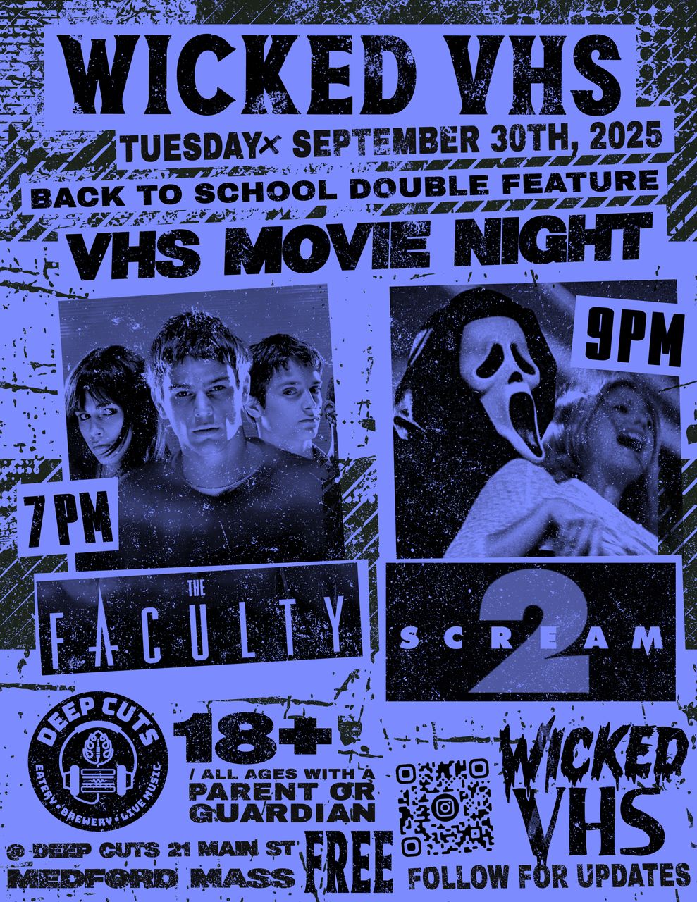 The Faculty / Scream 2 FREE VHS Screening [09/30/25]