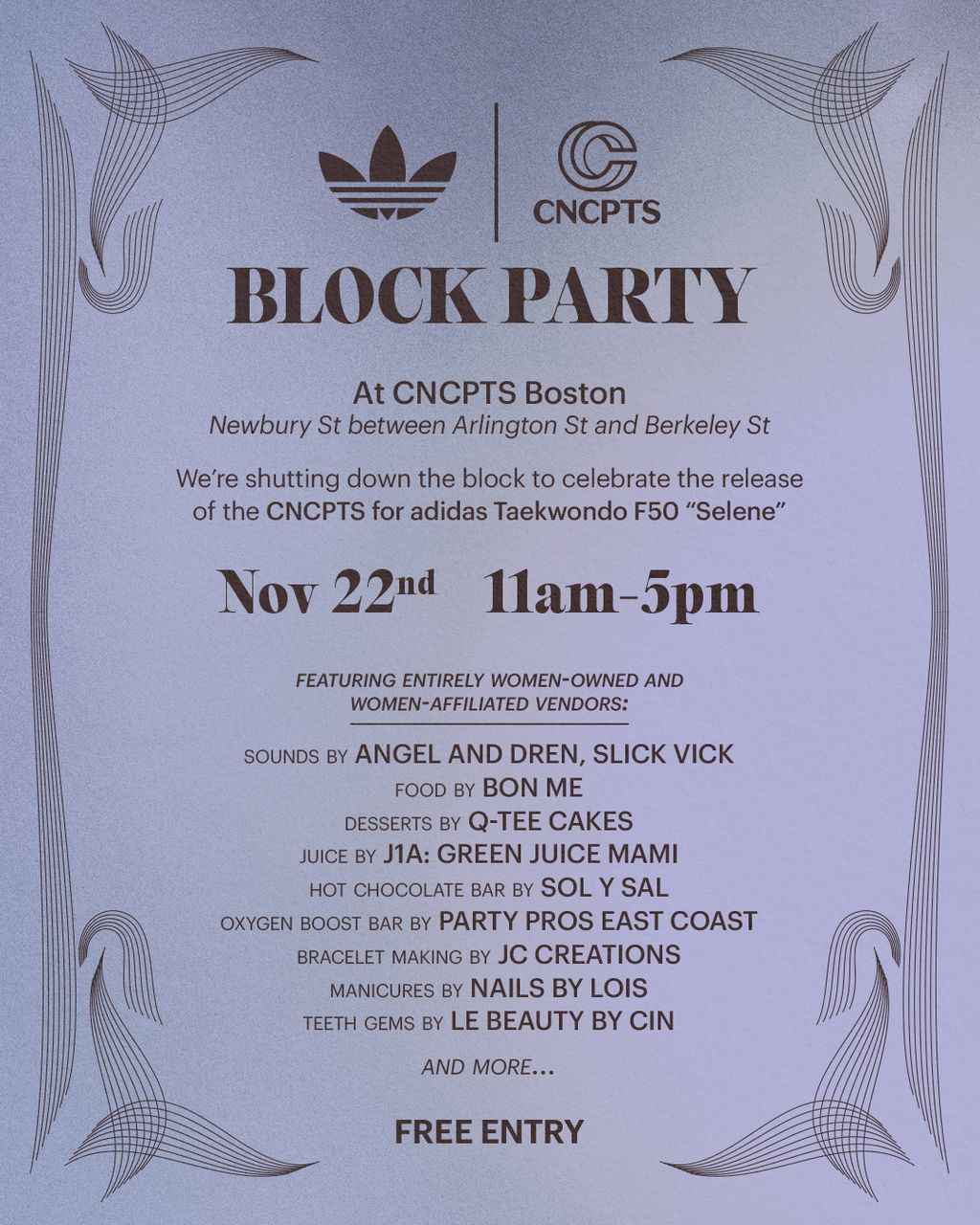 CNCPTS x adidas Block Party [11/22/25]