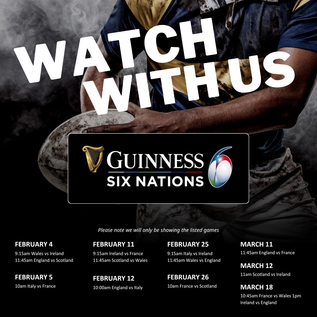 Watch Party Six Nations Rugby Championship 02/12/23