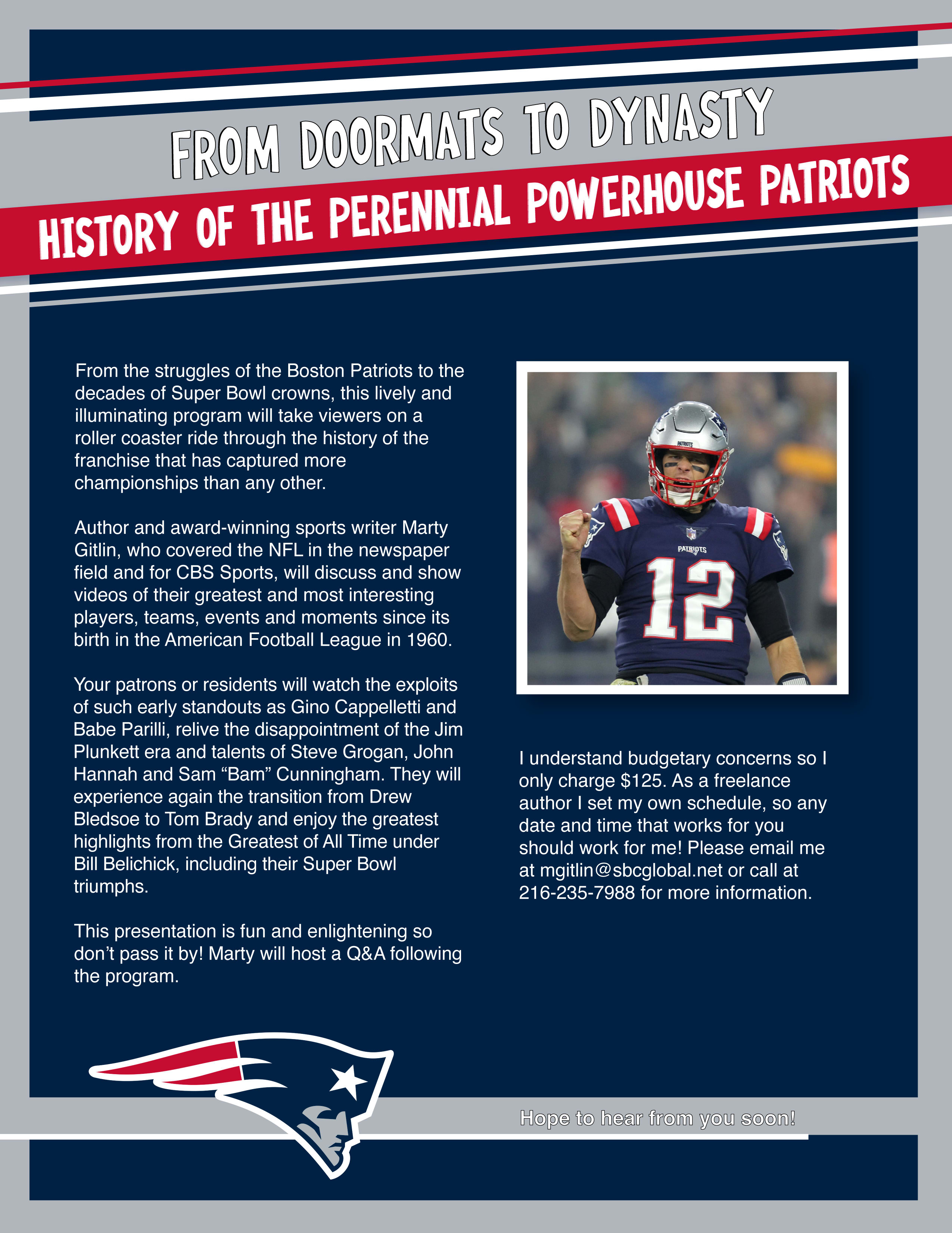 From Doormats to Dynasty: History of Perennial Powerhouse Patriots  [08/30/23]