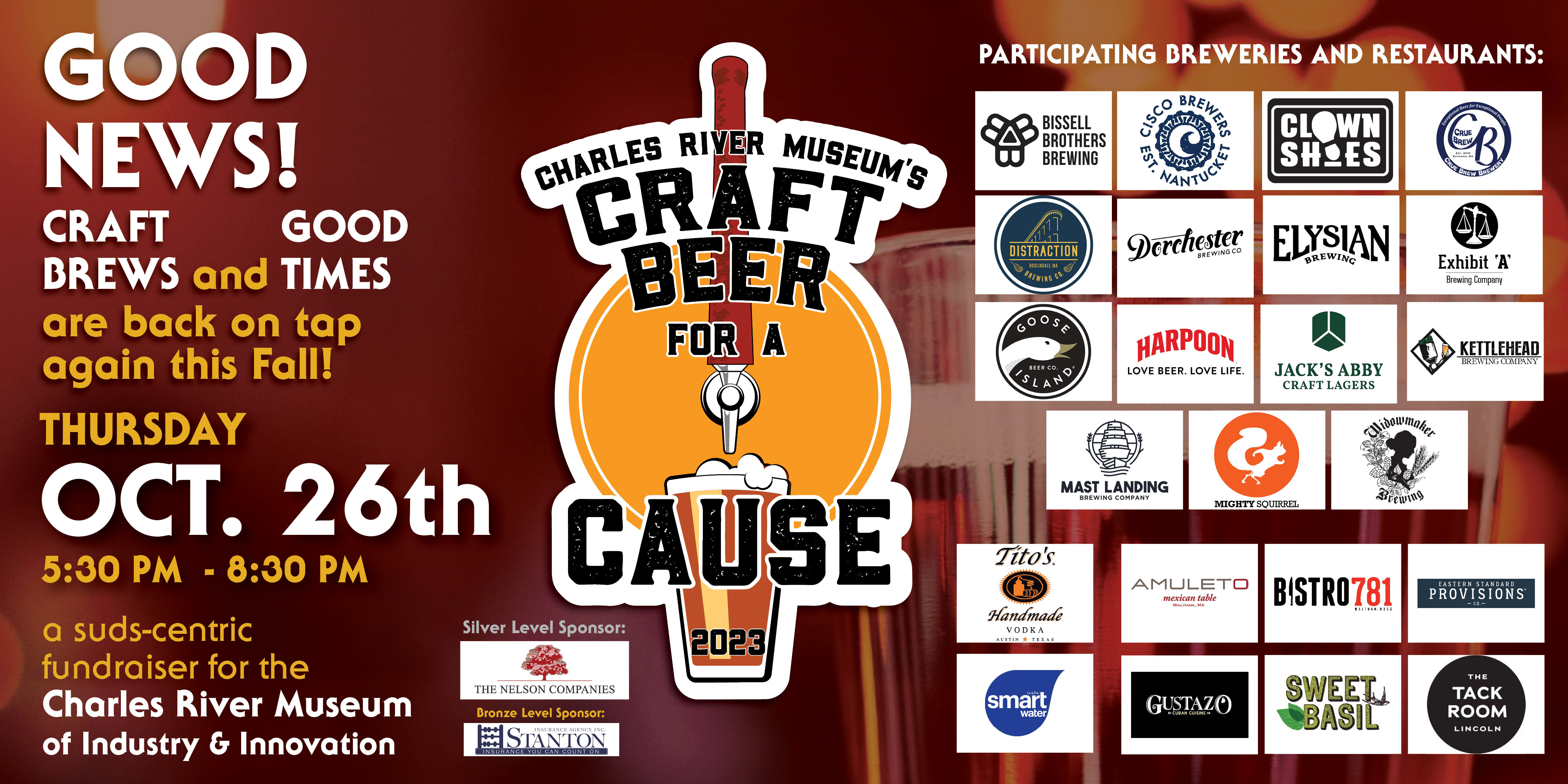 Craft Beer for a Cause A suds-centric fundraiser for the Charles River ...