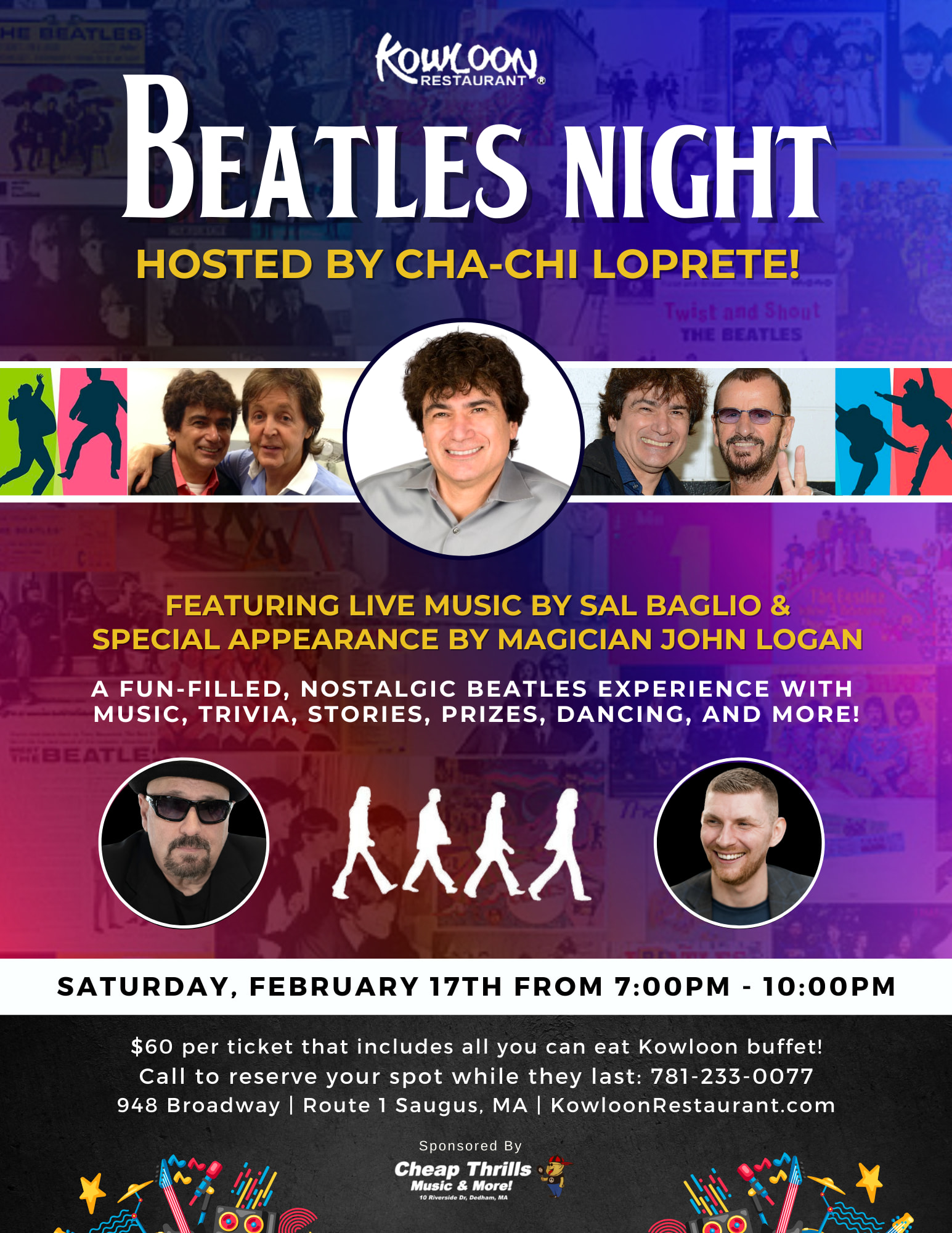 BEATLES NIGHT AT KOWLOON WITH CHA CHI LOPRETE FRIENDS 02 17 24