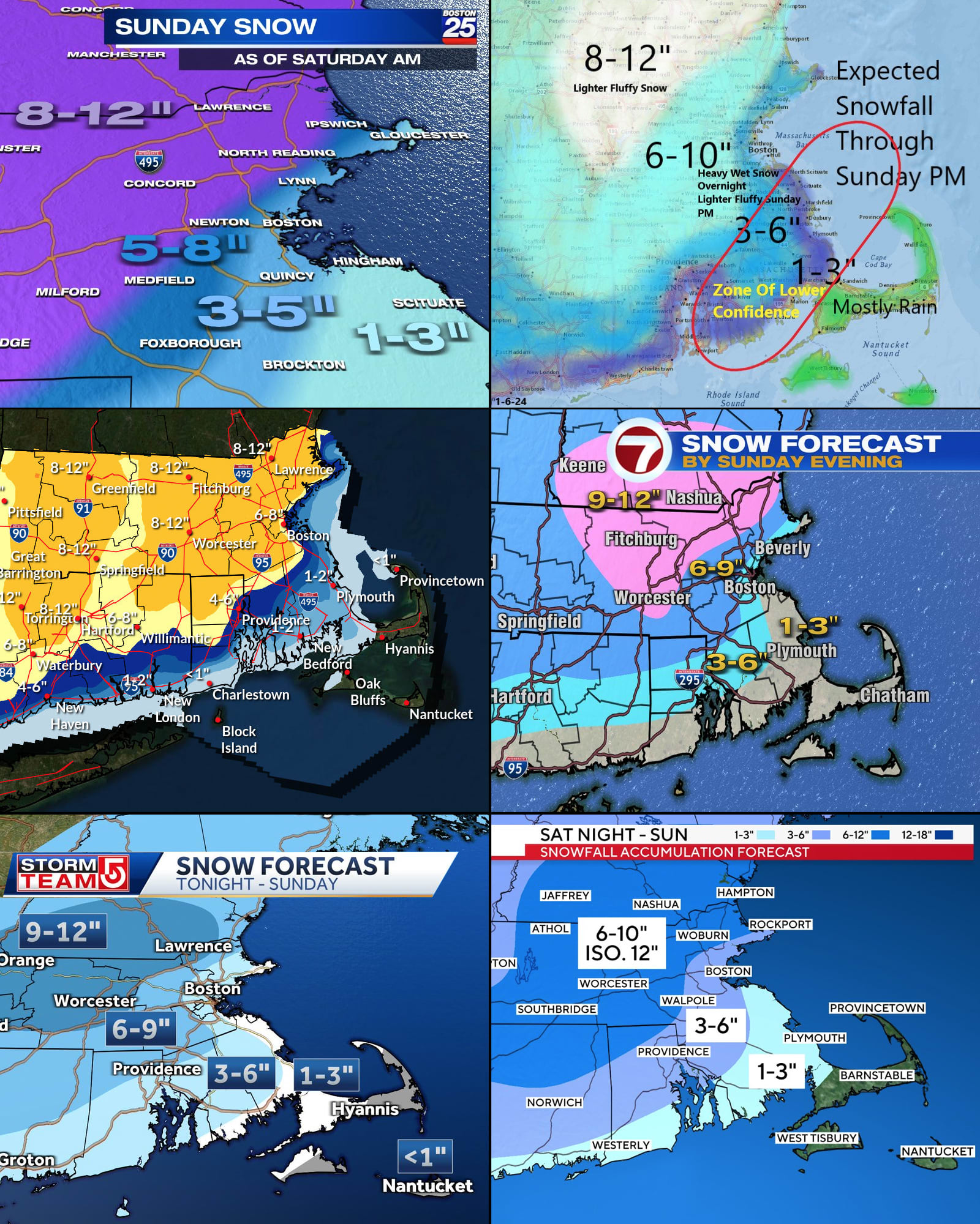 Six Boston Snow Maps Predictions For Snowstorm On Sunday January 7   Six Boston Snow Maps Predictions For Snowstorm On Sunday January 7 2024 