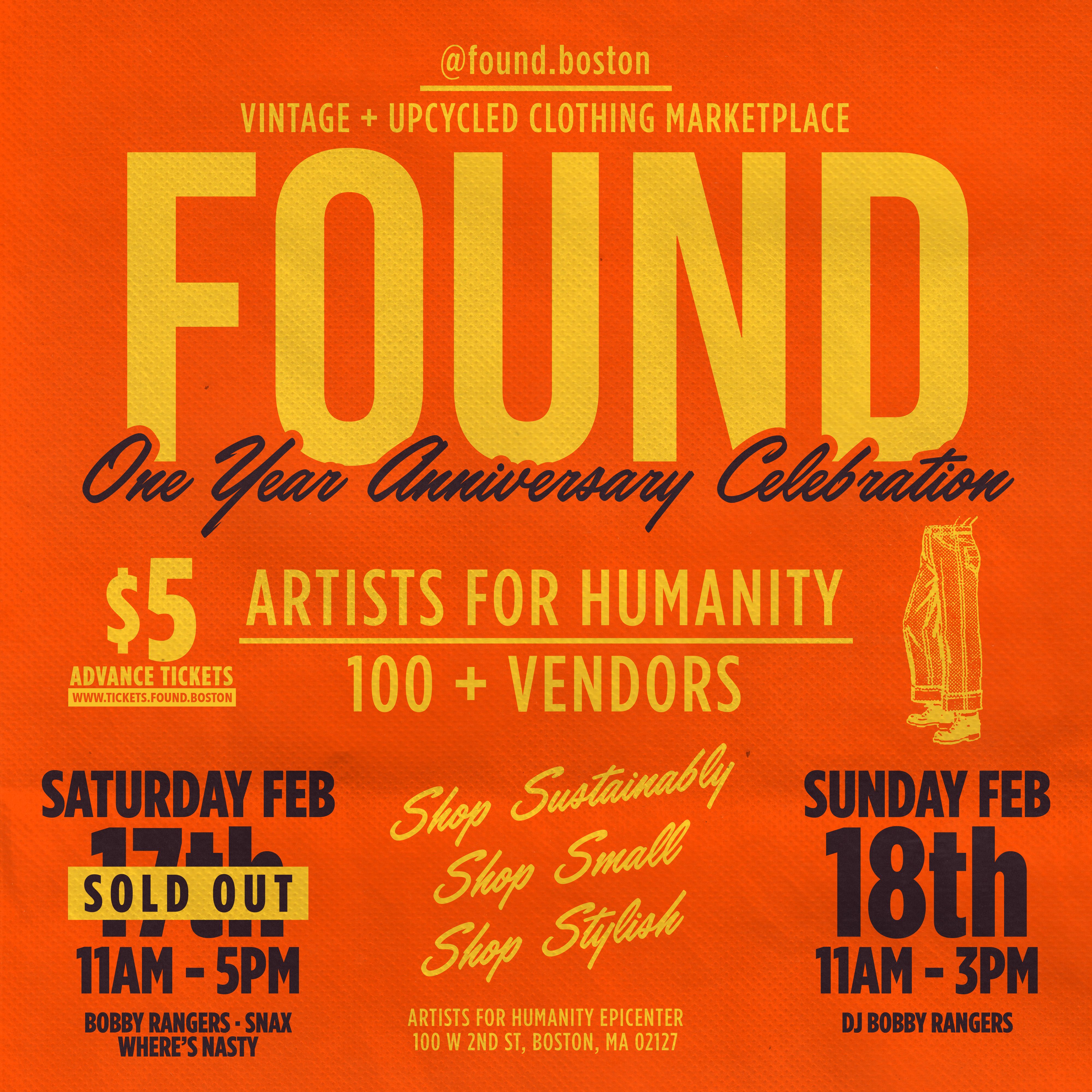 FOUND 1 Year Anniversary Vintage Clothing Market [02/17/24]