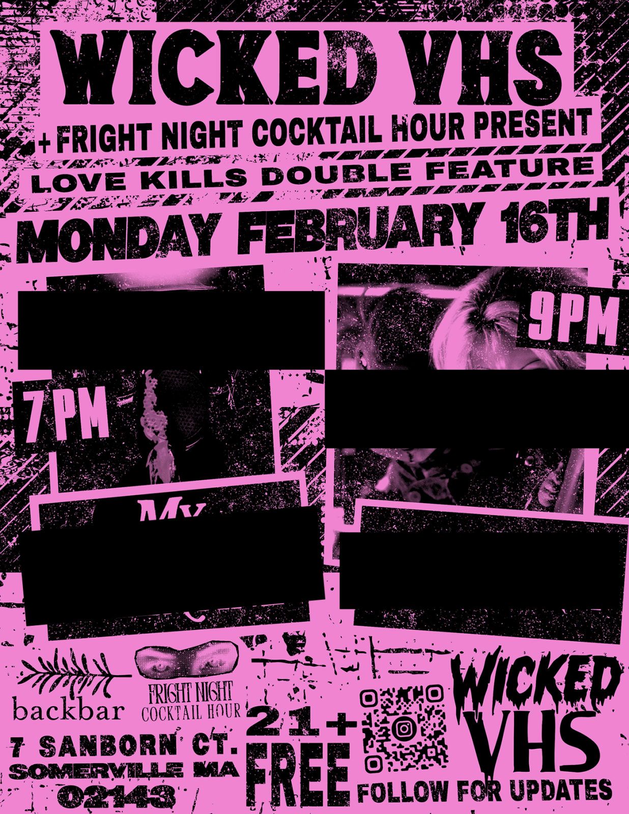 FREE VALENTINES DAY HORROR VHS NIGHT [02/16/26]